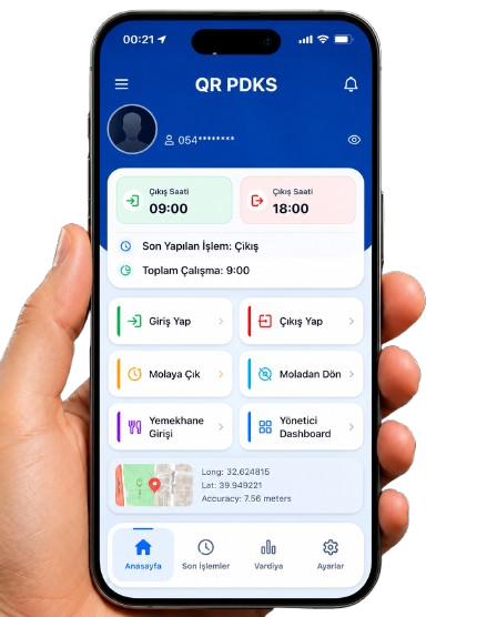 QR PDKS mobil uygulaması